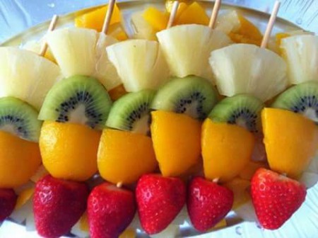 Brochetas de frutas