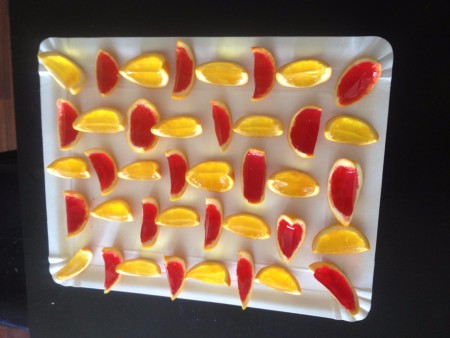 Gelatinas en naranja